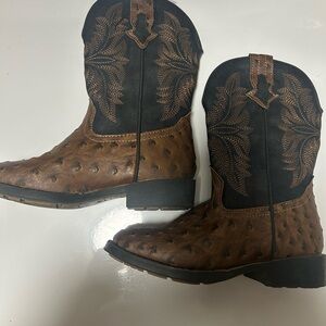 Roper Brown and Black Kids Western Pull-On Boots
